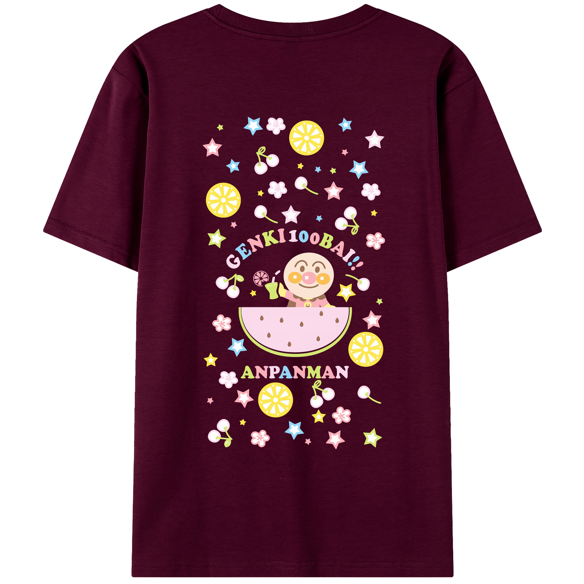 （画像用） アンパンマン Anpanman レディース半袖Tシャツ(バックプリント)